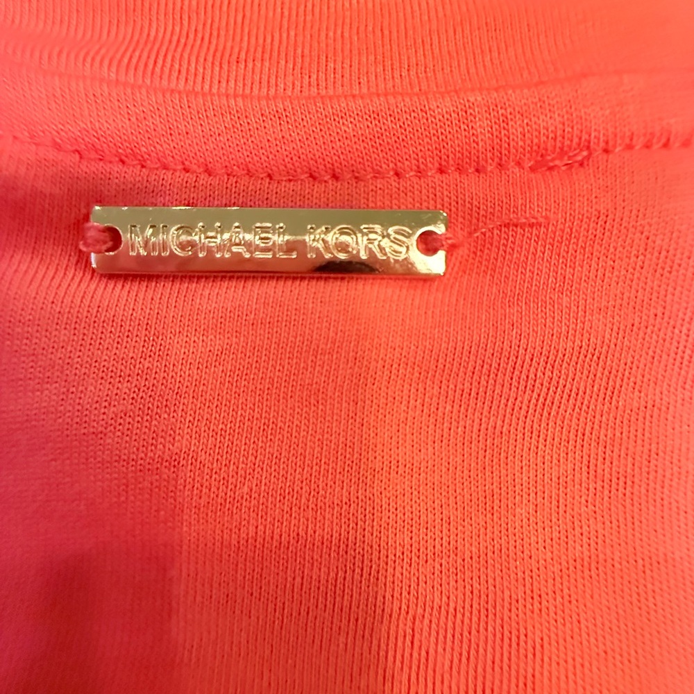 Michael Kors Orange Contrast Flutter Short Sleeve T-Shirt Size XL MSRP $95 - Picture 7 of 8